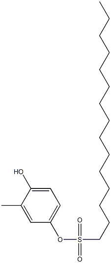 1-Pentadecanesulfonic acid 4-hydroxy-3-methylphenyl ester Struktur