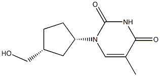 4'-O-Carba-3'-deoxythymidine Struktur