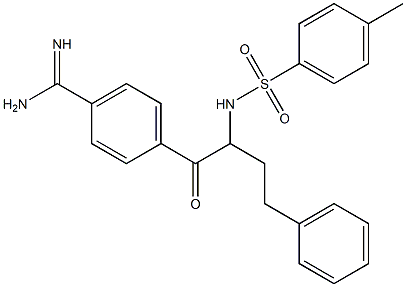 4-[2-(4-Methylphenylsulfonylamino)-1-oxo-4-phenylbutyl]benzamidine Struktur