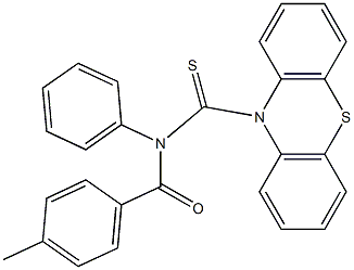 N-(4-Methylbenzoyl)-N-phenyl-10H-phenothiazine-10-carbothioamide Struktur