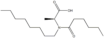 N-Hexanoyl-N-octylalanine Struktur