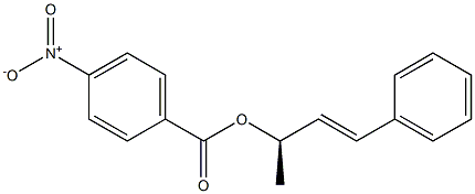 (-)-p-Nitrobenzoic acid (R,E)-1-methyl-3-phenylallyl ester Struktur