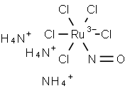 Ammonium pentachloronitrosylruthenate(III) Struktur