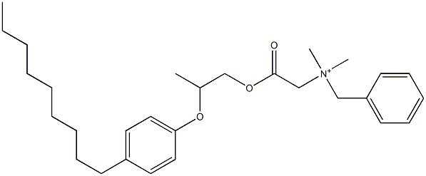 N,N-Dimethyl-N-benzyl-N-[[[2-(4-nonylphenyloxy)propyl]oxycarbonyl]methyl]aminium Struktur