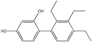 4-(2,3,4-Triethylphenyl)benzene-1,3-diol Struktur