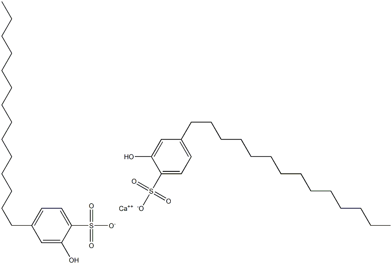 Bis(2-hydroxy-4-tetradecylbenzenesulfonic acid)calcium salt Struktur