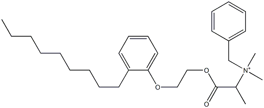 N,N-Dimethyl-N-benzyl-N-[1-[[2-(2-nonylphenyloxy)ethyl]oxycarbonyl]ethyl]aminium Struktur