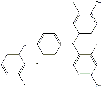 N,N-Bis(4-hydroxy-2,3-dimethylphenyl)-4-(2-hydroxy-3-methylphenoxy)benzenamine Struktur