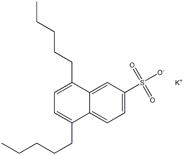 5,8-Dipentyl-2-naphthalenesulfonic acid potassium salt Struktur