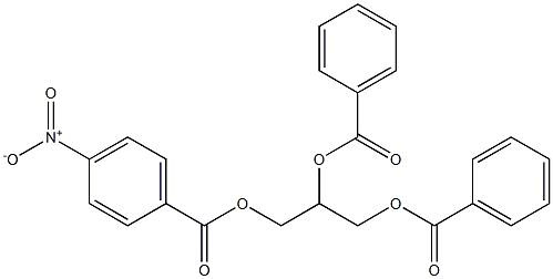 (+)-1-O,2-O-Dibenzoyl-3-O-(p-nitrobenzoyl)-D-glycerol Struktur