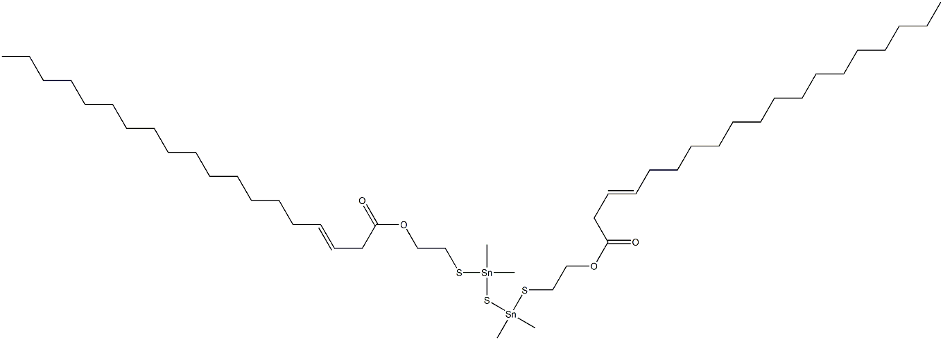 Bis[dimethyl[[2-(2-octadecenylcarbonyloxy)ethyl]thio]stannyl] sulfide Struktur