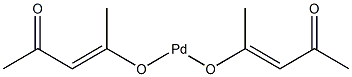 Bis(1-methyl-3-oxo-1-butenyloxy) palladium(II) Struktur