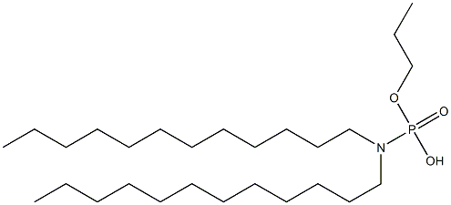 N,N-Didodecylamidophosphoric acid hydrogen propyl ester Struktur