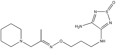 1-Piperidino-2-propanone O-[3-[[(4-amino-1,2,5-thiadiazole 1-oxide)-3-yl]amino]propyl]oxime Struktur