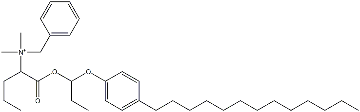 N,N-Dimethyl-N-benzyl-N-[1-[[1-(4-tridecylphenyloxy)propyl]oxycarbonyl]butyl]aminium Struktur