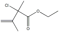 3-Methyl-2-methyl-2-chloro-3-butenoic acid ethyl ester Struktur