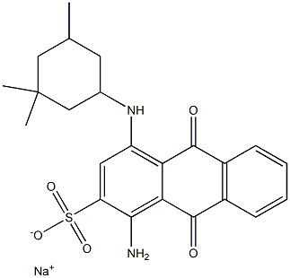 1-Amino-9,10-dihydro-4-(3,3,5-trimethylcyclohexylamino)-9,10-dioxo-2-anthracenesulfonic acid sodium salt Struktur