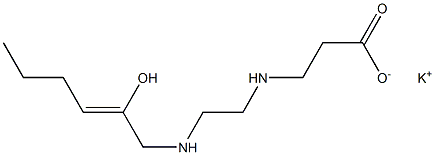 3-[N-[2-[N-(2-Hydroxy-2-hexenyl)amino]ethyl]amino]propionic acid potassium salt Struktur