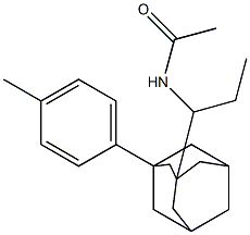 1-(4-Methylphenyl)-3-(1-(acetylamino)propyl)adamantane Struktur