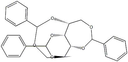 1-O,5-O:2-O,4-O:3-O,6-O-Tribenzylidene-D-glucitol Struktur