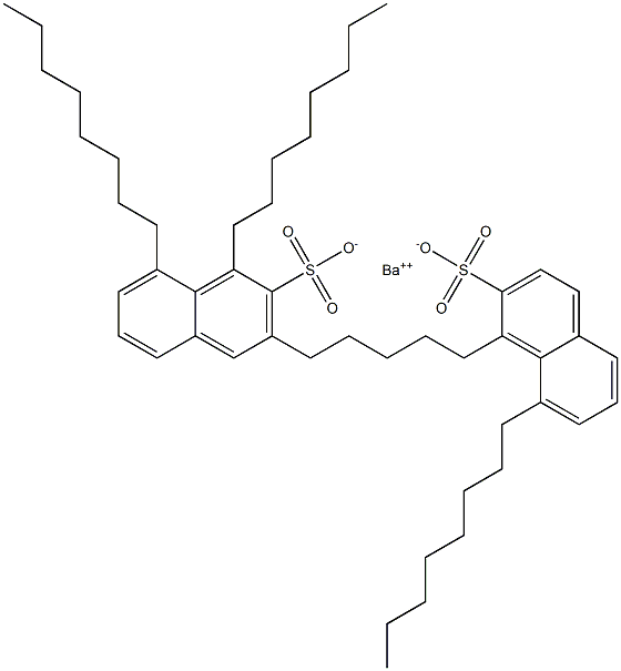 Bis(1,8-dioctyl-2-naphthalenesulfonic acid)barium salt Struktur