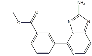 3-(2-Amino[1,2,4]triazolo[1,5-c]pyrimidin-5-yl)benzoic acid ethyl ester Struktur