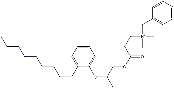 N,N-Dimethyl-N-benzyl-N-[2-[[2-(2-nonylphenyloxy)propyl]oxycarbonyl]ethyl]aminium Struktur