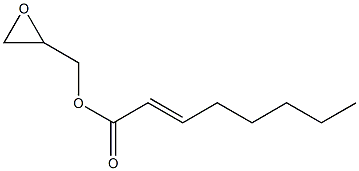 2-Octenoic acid (oxiran-2-yl)methyl ester Struktur