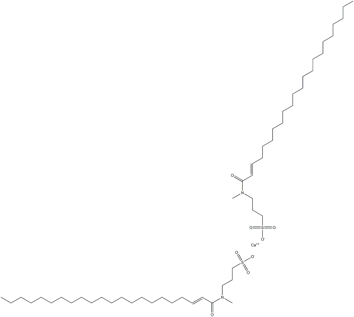 Bis[3-[N-(1-oxo-2-docosen-1-yl)-N-methylamino]-1-propanesulfonic acid]calcium salt Struktur