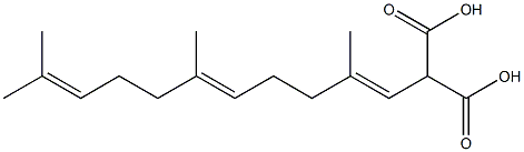 3,7,11-Trimethyl-2,6,10-dodecatriene-1,1-dicarboxylic acid Struktur