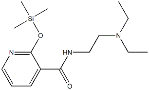 2-Trimethylsilyloxy-N-[2-(diethylamino)ethyl]-3-pyridinecarboxamide Struktur