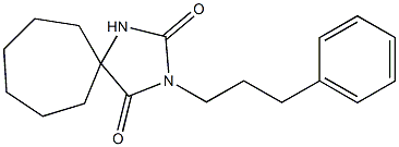 3-(3-Phenylpropyl)-2,4-dioxo-1,3-diazaspiro[4.6]undecane Struktur