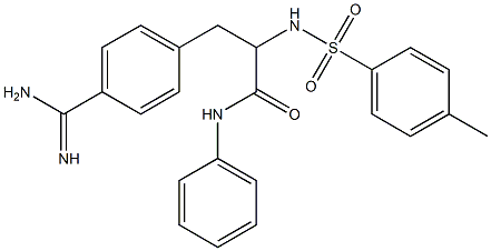 4-[2-(4-Methylphenylsulfonylamino)-3-oxo-3-(phenylamino)propyl]benzamidine Struktur