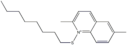 1-Octylthio-2,6-dimethylquinolinium Struktur