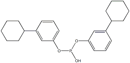 Phosphorous acid hydrogen bis(3-cyclohexylphenyl) ester Struktur