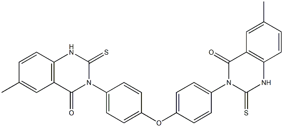 3,3'-[Oxybis(4,1-phenylene)]bis[1,2-dihydro-6-methyl-2-thioxoquinazolin-4(3H)-one] Struktur