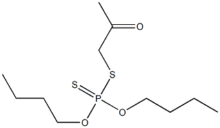 Dithiophosphoric acid O,O-dibutyl S-(2-oxopropyl) ester Struktur