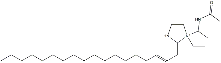 1-[1-(Acetylamino)ethyl]-1-ethyl-2-(2-octadecenyl)-4-imidazoline-1-ium Struktur