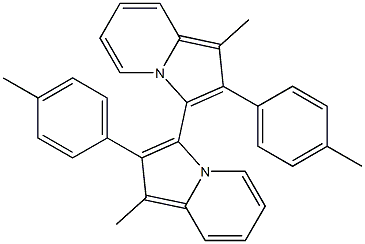 1,1'-Dimethyl-2,2'-bis(4-methylphenyl)-3,3'-biindolizine Struktur