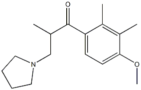 1-(4-Methoxy-2,3-dimethylphenyl)-2-methyl-3-(pyrrolidin-1-yl)-1-propanone Struktur