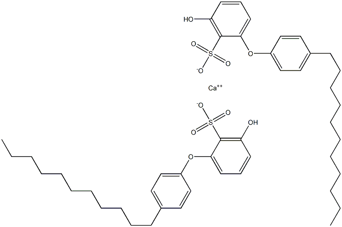 Bis(3-hydroxy-4'-undecyl[oxybisbenzene]-2-sulfonic acid)calcium salt Struktur