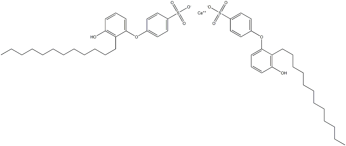 Bis(3'-hydroxy-2'-dodecyl[oxybisbenzene]-4-sulfonic acid)calcium salt Struktur