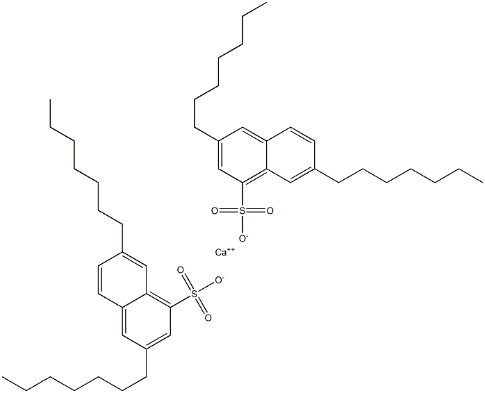 Bis(3,7-diheptyl-1-naphthalenesulfonic acid)calcium salt Struktur