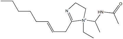 1-[1-(Acetylamino)ethyl]-1-ethyl-2-(2-octenyl)-2-imidazoline-1-ium Struktur