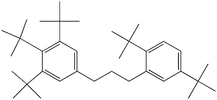 1-(3,4,5-Tri-tert-butylphenyl)-3-(2,5-di-tert-butylphenyl)propane Struktur