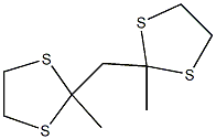 2,2'-Methylenebis(2-methyl-1,3-dithiolane) Struktur