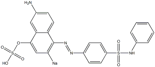 4-[(2-Amino-8-hydroxy-6-sodiosulfo-5-naphtyl)azo]-N-phenylbenzenesulfonamide Struktur