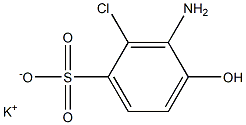 3-Amino-2-chloro-4-hydroxybenzenesulfonic acid potassium salt Struktur