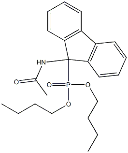 [9-(Acetylamino)-9H-fluoren-9-yl]phosphonic acid dibutyl ester Struktur