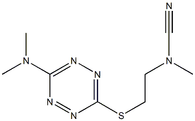 6-[[2-(Methylcyanoamino)ethyl]thio]-N,N-dimethyl-1,2,4,5-tetrazin-3-amine Struktur